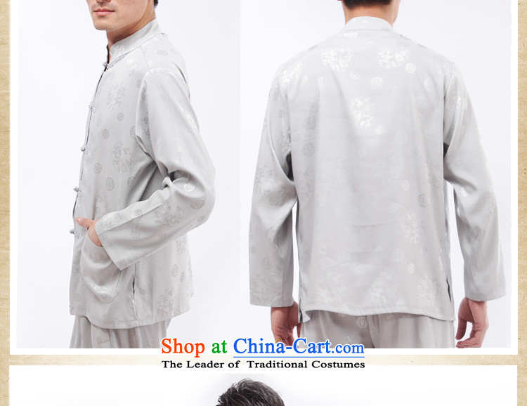 Charlene Choi this summer in the cabinet of older men Tang Dynasty Chinese tapes loose collar disc - Leisure detained round dragon long-sleeved shirt, beige 4XL Photo, prices, brand platters! The elections are supplied in the national character of distribution, so action, buy now enjoy more preferential! As soon as possible.