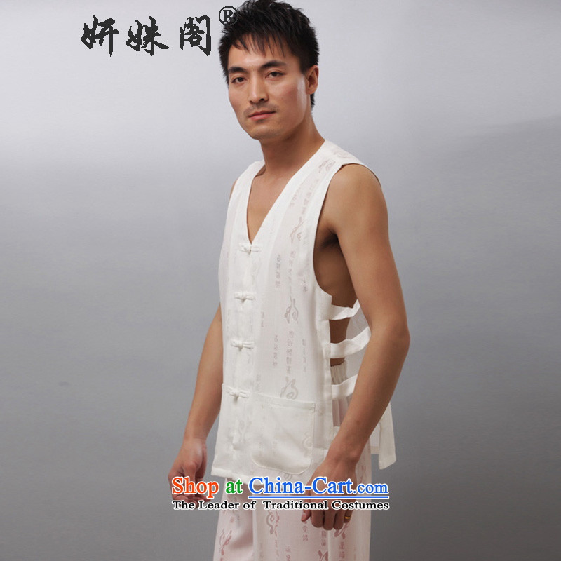 Charlene Choi this pavilion elderly men Tang dynasty summer v-neck disc detained vest sleeveless shirts, a relaxd and comfortable shoulder- field in the CPI(A) , L, Charlene Choi this house white , , , shopping on the Internet