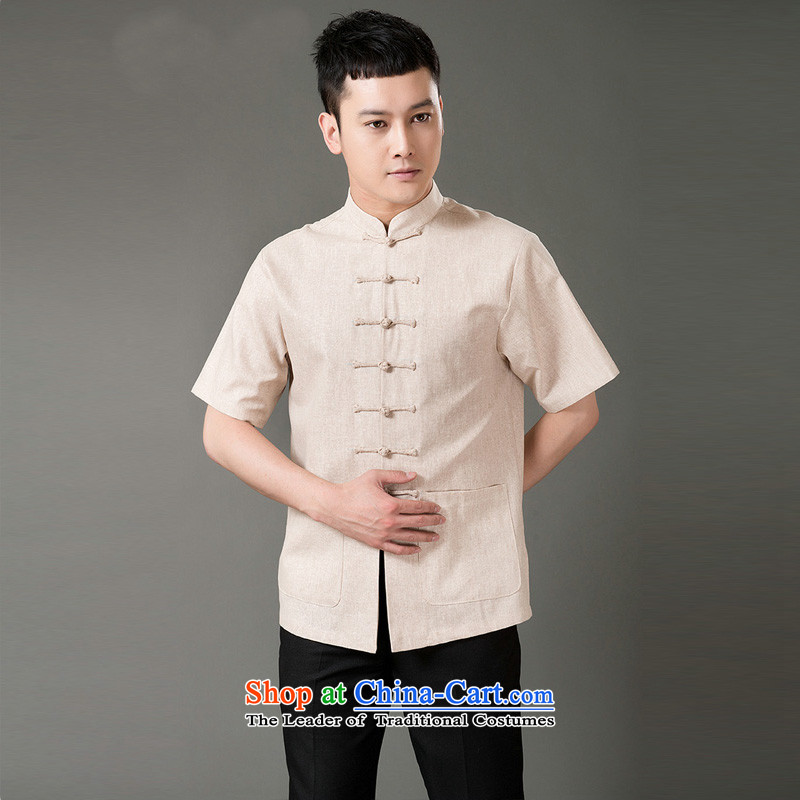 Charlene Choi this summer, men's elderly people in the Tang dynasty collar up short-sleeved T-shirt clip relaxd breathable pure cotton half sleeve old folk weave national - Old folk weave Short Dark Gray L picture, prices, brand platters! The elections are supplied in the national character of distribution, so action, buy now enjoy more preferential! As soon as possible.