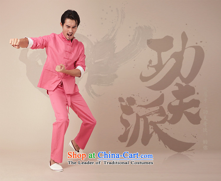 Seventy-tang national costumes traditional Kung Fu Men's Shirt improved cotton linen l Tang Dynasty Chinese men's shirts in the spring of color 374 Peach S picture, prices, brand platters! The elections are supplied in the national character of distribution, so action, buy now enjoy more preferential! As soon as possible.