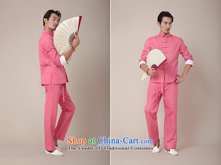 Seventy-tang national costumes traditional Kung Fu Men's Shirt improved cotton linen l Tang Dynasty Chinese men's shirts in the spring of color 374 Peach S picture, prices, brand platters! The elections are supplied in the national character of distribution, so action, buy now enjoy more preferential! As soon as possible.