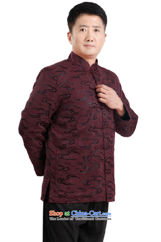 This new cabinet-yeon in Tang Dynasty elderly Men's Mock-Neck gown autumn and winter clothes xl long-sleeved jacket leisure father plus cotton warm cotton coat 1336 wine red single 3XL picture, prices, brand platters! The elections are supplied in the national character of distribution, so action, buy now enjoy more preferential! As soon as possible.