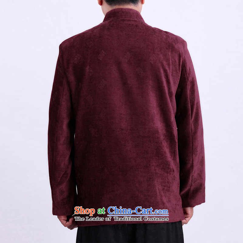 The Cave of the elderly in the new spring 15 elderly men long-sleeved jacket manually drive tang tie china wind upscale Men's Mock-Neck national costumes 0979 red 175, the Cave of the elderly has been pressed shopping on the Internet