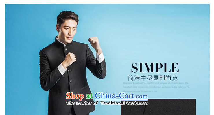 Houston 2015 Tower New Men Tang Dynasty Chinese tunic suits China's Mock-neck Sau San, fine black 44 trousers size please note pictures, prices, brand platters! The elections are supplied in the national character of distribution, so action, buy now enjoy more preferential! As soon as possible.