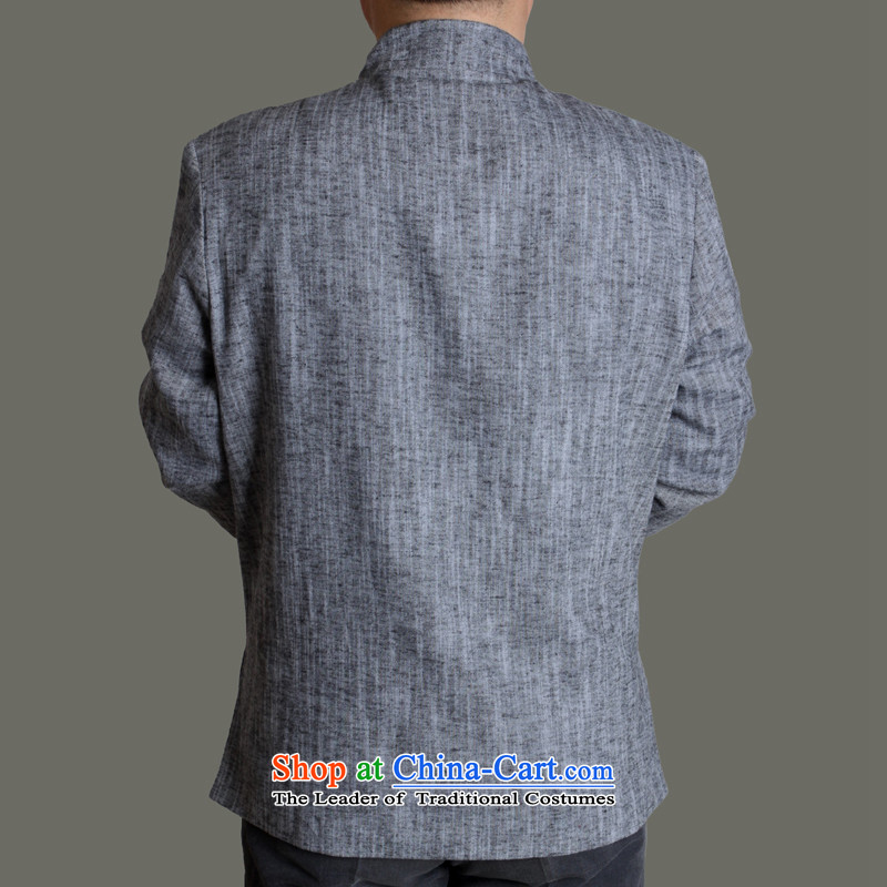 The Cave of the elderly in the spring and autumn 2015 new older men cotton linen Tang dynasty older autumn clothing grandfather Chinese jacket Y711 gray 185, Adam and Eve elderly shopping on the Internet has been pressed.