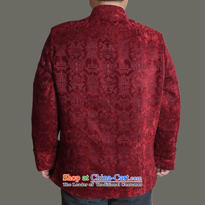 The Cave of the elderly by 2015 autumn and winter New Men Tang dynasty upscale male Tang jackets male and the elderly in the Tang dynasty fashion autumn middle-aged men Y722 BOURDEAUX 175 to the Cave of the elderly has been pressed shopping on the Interne