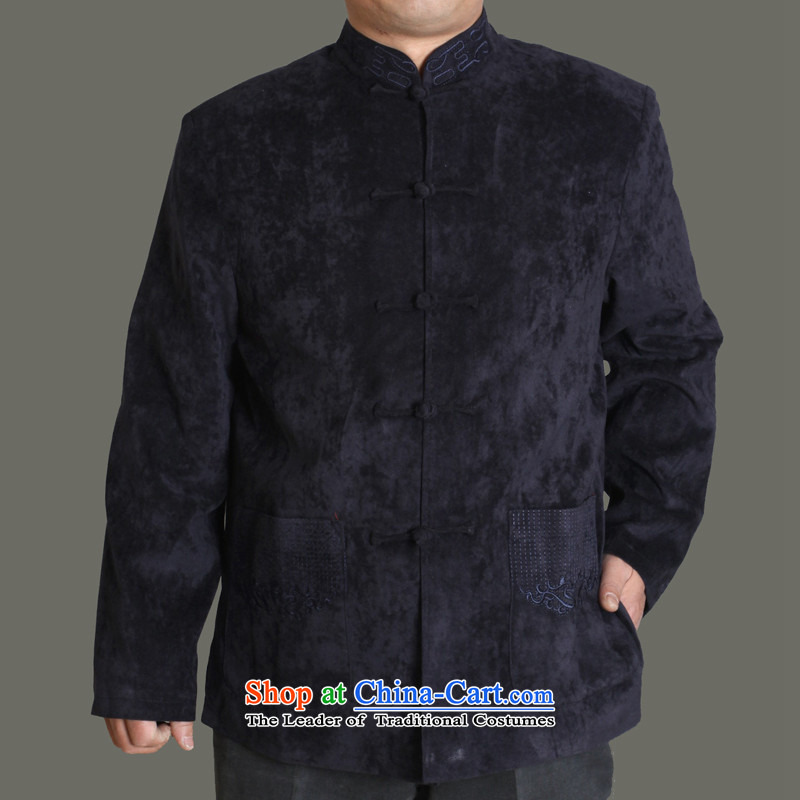 The Cave of the elderly by 2015 autumn and winter new male and Tang dynasty China wind men Tang Dynasty Chinese cotton upmarket older stylish embroidery Y726 Tang Dynasty Brown 180 codes/spring and autumn, the Cave of the elderly has been pressed shopping