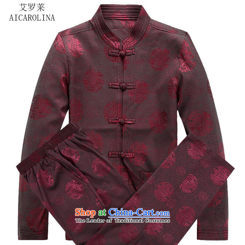 Hiv Rollet autumn and winter in the new elderly men Tang Gown of older persons for autumn and winter men's jackets red T-shirt L/175, HIV ROLLET (AICAROLINA) , , , shopping on the Internet