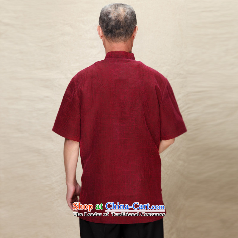Wood of 2015 Summer really new and old age are Tang blouses silk-men father load 116.1 04 M deep red wood really a , , , shopping on the Internet