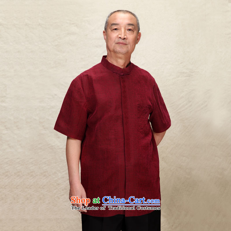 Wood of 2015 Summer really new and old age are Tang blouses silk-men father load 116.1 04 M deep red wood really a , , , shopping on the Internet
