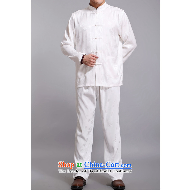 The Rafael Hui Kai earned popularity in spring and autumn 2015 New Tang dynasty in long-sleeved older men Tang dynasty jacquard round lung Chinese men and Tang dynasty D219 190/ White Kit, Dili Mr Rafael Hui Kai , , , shopping on the Internet