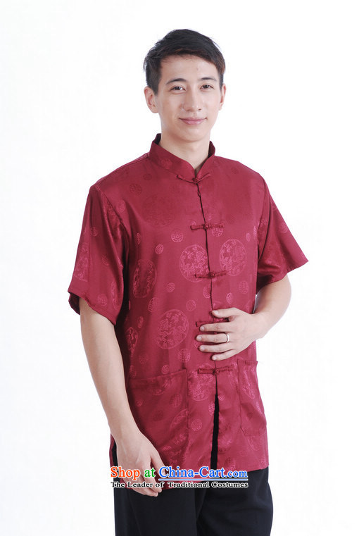 158 Jing in Tang Dynasty older men and summer Mock-neck damask Tang dynasty men short-sleeved larger men Chinese tunic women had the shirt M2065 AUBERGINE XXL( recommendations 160-175 catty) Picture, prices, brand platters! The elections are supplied in the national character of distribution, so action, buy now enjoy more preferential! As soon as possible.