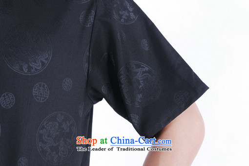 158 Jing in Tang Dynasty older men and summer Mock-neck damask Tang dynasty men short-sleeved larger men Chinese tunic women had the shirt M0016  XL( black recommendations appears at paragraphs 145-155) pictures, price catty, brand platters! The elections are supplied in the national character of distribution, so action, buy now enjoy more preferential! As soon as possible.
