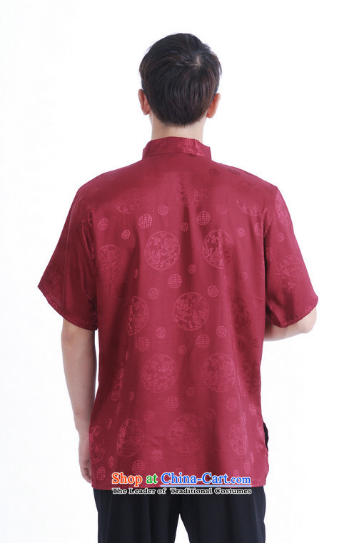 Floor load floor is the father of the middle-aged men new summer collar disc detained short-sleeved Chinese Improved Large Tang dynasty shirts and mauve XL Photo, prices, brand platters! The elections are supplied in the national character of distribution, so action, buy now enjoy more preferential! As soon as possible.