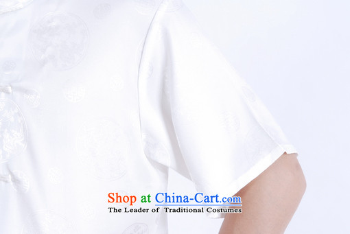 Floor load floor is a new summer, Father Men's Mock-Neck short-sleeved tray clip embroidery Chinese Improved large damask Tang dynasty white male XXXL shirt picture, prices, brand platters! The elections are supplied in the national character of distribution, so action, buy now enjoy more preferential! As soon as possible.
