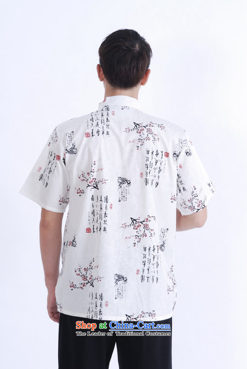 Yet Floor Floor middle-aged men's new summer men Short-Sleeve Mock-Neck tray clip stamp Chinese Tang dynasty large improved shirts and white XL Photo, prices, brand platters! The elections are supplied in the national character of distribution, so action, buy now enjoy more preferential! As soon as possible.