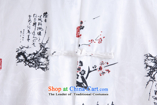 Yet Floor Floor middle-aged men's new summer men Short-Sleeve Mock-Neck tray clip stamp Chinese Tang dynasty large improved shirts and white XL Photo, prices, brand platters! The elections are supplied in the national character of distribution, so action, buy now enjoy more preferential! As soon as possible.