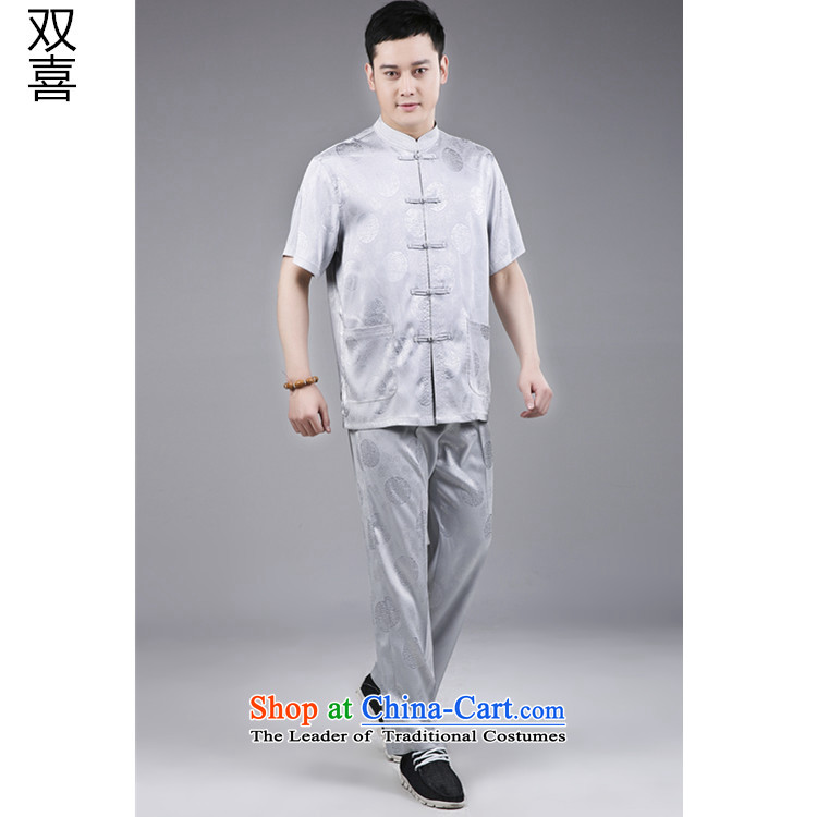 2015 Short-sleeve men serving in China wind National Older Tang Dynasty Package in Tang Dynasty elderly men short-sleeve kit m Yellow 185 pictures, prices, brand platters! The elections are supplied in the national character of distribution, so action, buy now enjoy more preferential! As soon as possible.