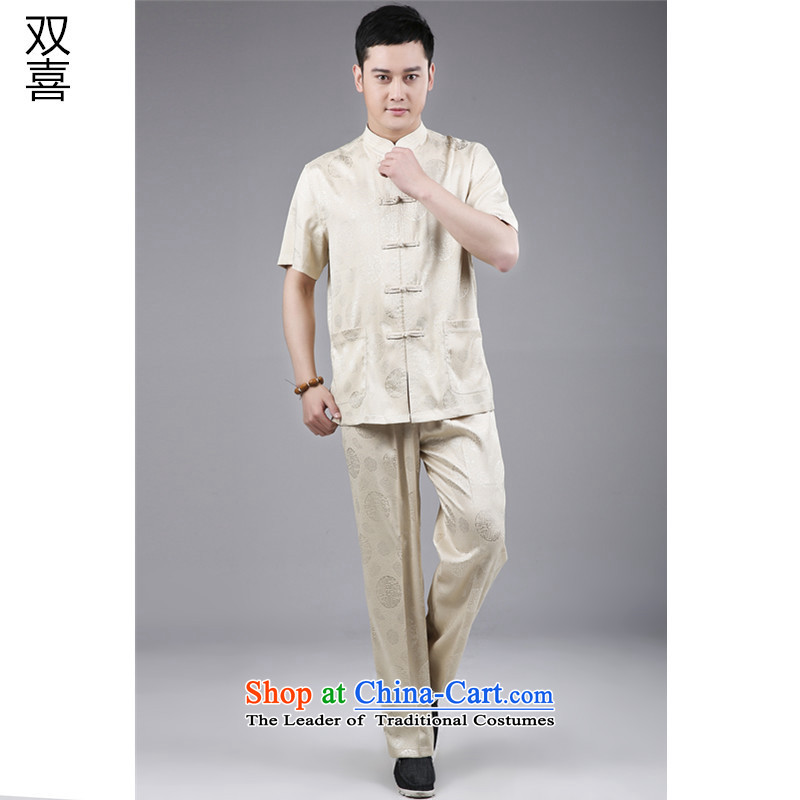 2015 Short-sleeve men serving in China wind National Older Tang Dynasty Package in Tang Dynasty elderly men short-sleeve kit m Yellow 185 HIV ROLLET (AICAROLINA) , , , shopping on the Internet