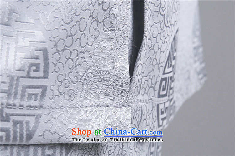2015 Men Kit national dress in Tang Dynasty Package white men older Tang dynasty summer short-sleeve kit white 185 pictures, prices, brand platters! The elections are supplied in the national character of distribution, so action, buy now enjoy more preferential! As soon as possible.