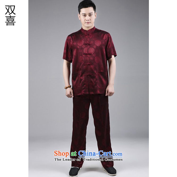 2015 Men Kit national dress in Tang Dynasty Package white men older Tang dynasty summer short-sleeve kit white 185 pictures, prices, brand platters! The elections are supplied in the national character of distribution, so action, buy now enjoy more preferential! As soon as possible.