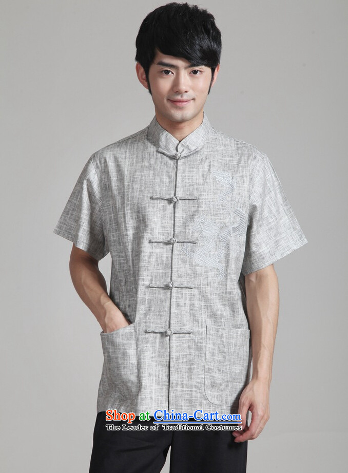 Shanghai, optimization options in Tang Dynasty older men and summer collar short-sleeved Tang dynasty men short-sleeved larger men 2340 - 2 gray XXXL recommendations 180-195 catty picture, prices, brand platters! The elections are supplied in the national character of distribution, so action, buy now enjoy more preferential! As soon as possible.
