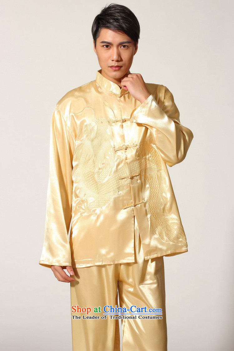 158 Jing in Tang Dynasty older Men's Mock-Neck summer silk embroidery Tang Dynasty Chinese Dragon Men long-sleeved kit for larger men's kung fu XL146 M0011 kit on cyan XL( recommendations appears at paragraphs 145-155) pictures, price catty, brand platters! The elections are supplied in the national character of distribution, so action, buy now enjoy more preferential! As soon as possible.