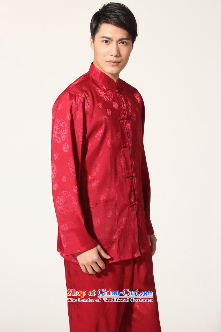 Shanghai, optimization options in Tang Dynasty older men and summer collar silk men long-sleeved kit for larger men's kung fu kit -C, wine red 140-155 L recommendations seriously picture, prices, brand platters! The elections are supplied in the national character of distribution, so action, buy now enjoy more preferential! As soon as possible.