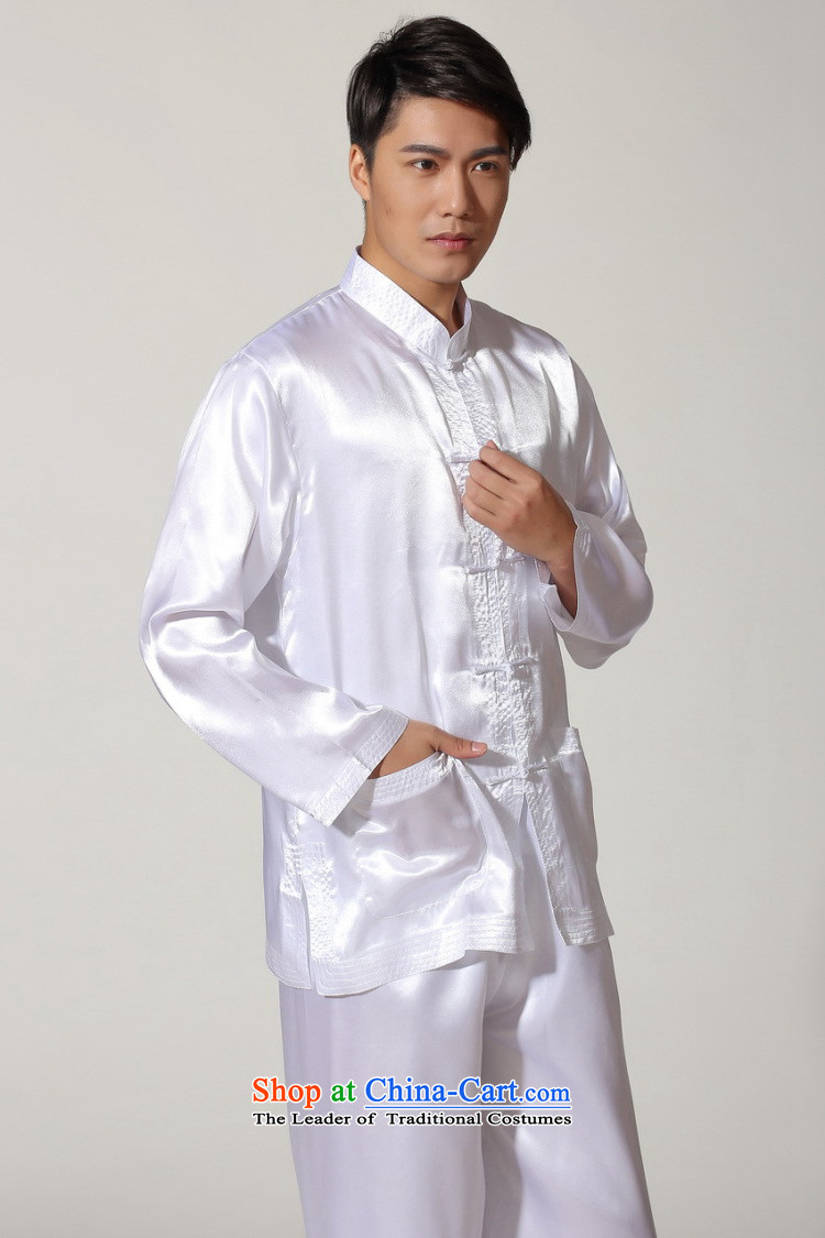 158 Jing in Tang Dynasty older men and the spring and summer load collar silk long-sleeved Tang Dynasty Package men kung fu tai chi QB146 service kit M3013 XXL( recommendations 180-210 white coal) Picture, prices, brand platters! The elections are supplied in the national character of distribution, so action, buy now enjoy more preferential! As soon as possible.