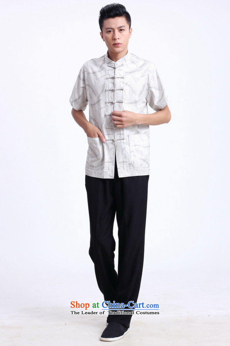 Yet Floor Floor men summer new short-sleeved Tang Dynasty Chinese men improved Chinese tunic breathable absorbent linen collar Tang dynasty national men - 2 white XXXL picture, prices, brand platters! The elections are supplied in the national character of distribution, so action, buy now enjoy more preferential! As soon as possible.