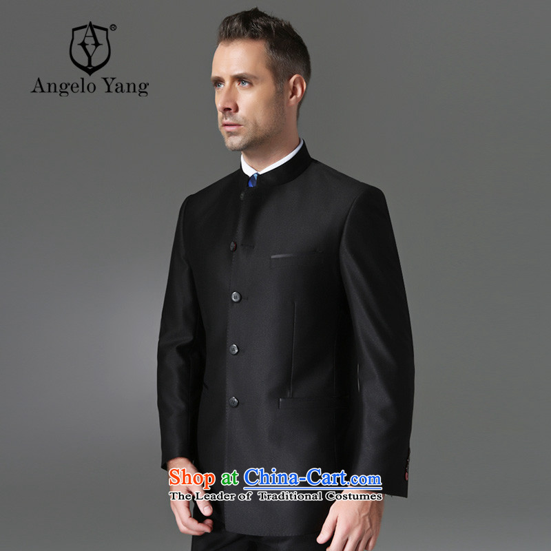 On the ANGELOYANG Solomon his C.O.D. Chinese tunic China wind Sau San suits black Tang-pack Black L/175B,ANGELOYANG,,, shopping on the Internet