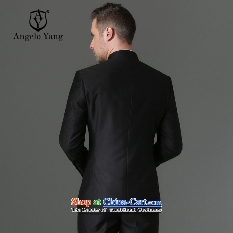 On the ANGELOYANG Solomon his C.O.D. Chinese tunic China wind Sau San suits black Tang-pack Black L/175B,ANGELOYANG,,, shopping on the Internet