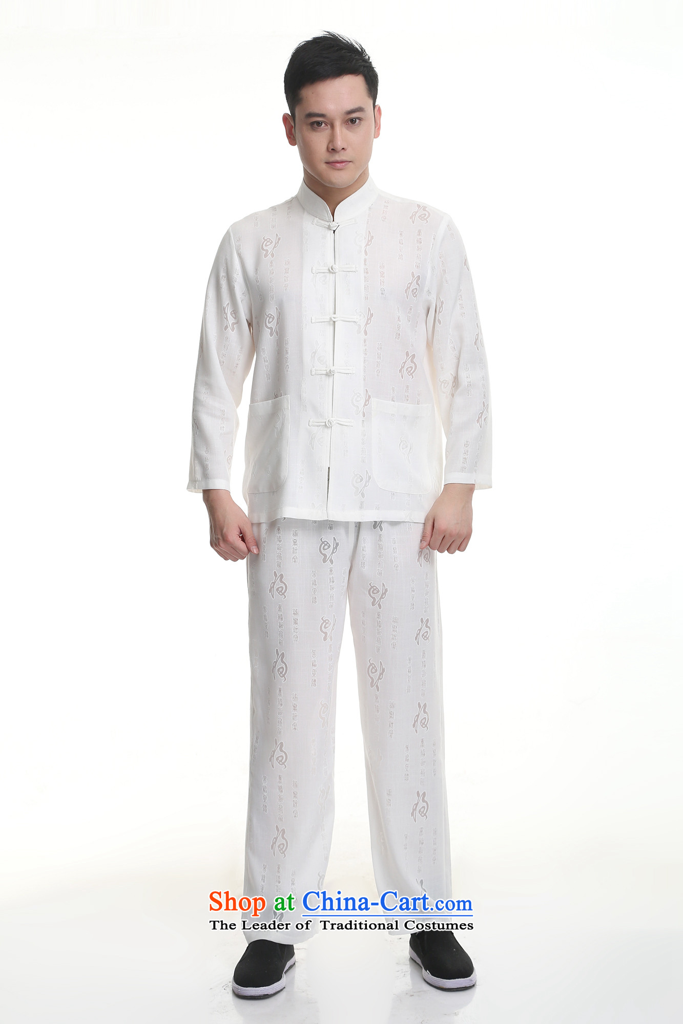 The elderly in the Tang dynasty short-sleeve packaged men summer of Chinese national costumes grandpa load tapes 185/2XL white picture, prices, brand platters! The elections are supplied in the national character of distribution, so action, buy now enjoy more preferential! As soon as possible.