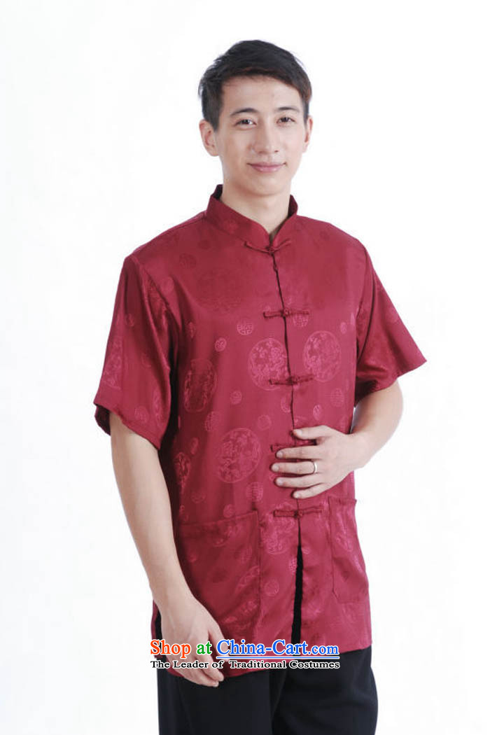 Ko Yo Overgrown Tomb Gigi Lai Man Summer 2015 women had the disc is loaded elderly men Tang Dynasty Short-Sleeve Men National Dress Casual Tang dynasty deep red XXL picture, prices, brand platters! The elections are supplied in the national character of distribution, so action, buy now enjoy more preferential! As soon as possible.