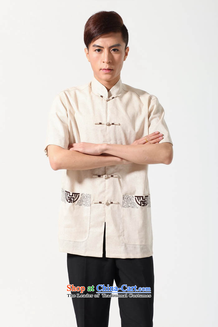 Ko Yo Overgrown Tomb Gigi Lai 2015 Summer cotton linen collar detained in ROM older men Tang Dynasty Short-Sleeve Men National Dress Casual M0051 Tang dynasty m Yellow XXL picture, prices, brand platters! The elections are supplied in the national character of distribution, so action, buy now enjoy more preferential! As soon as possible.