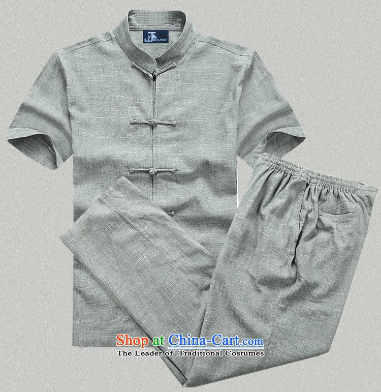 - Wolf JIEYA-WOLF, New Tang dynasty men's short-sleeve kit stylish stars of the summer cotton linen men Package Boxed set of Tai Chi-gray half hemp 180/XL snap a picture, prices, brand platters! The elections are supplied in the national character of distribution, so action, buy now enjoy more preferential! As soon as possible.