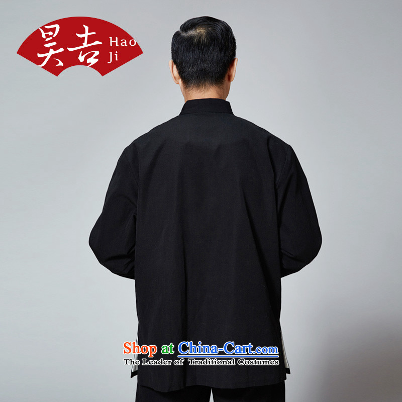 Ho Chi China wind in older men long-sleeved Tang dynasty Mock-neck pure cotton father Chinese clothing is detained improved Han- ho, China red 170, , , , shopping on the Internet