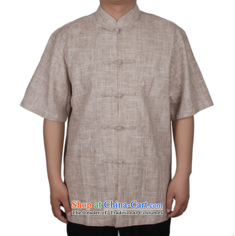 Bosnia and the new) thre older men Tang Dynasty Summer Chinese cotton linen short-sleeved blouses Tang men linen blacklead Tang Dynasty Han-men and light gray XXXL/190 picture, prices, brand platters! The elections are supplied in the national character of distribution, so action, buy now enjoy more preferential! As soon as possible.