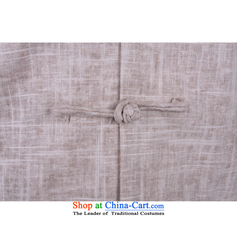 Bosnia and the new) thre older men Tang Dynasty Summer Chinese cotton linen short-sleeved blouses Tang men linen blacklead Tang Dynasty Han-men and light gray line thre XXXL/190, Bosnia and gesaxing) , , , shopping on the Internet