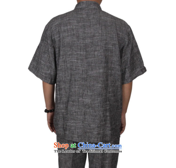 Summer genuine cotton linen men Tang dynasty short-sleeve kit national wind in older summer old folk weave cotton linen clothing Chinese Short-Sleeve Mock-Neck disc detained men and Tang Dynasty Package carbon M/170 picture, prices, brand platters! The elections are supplied in the national character of distribution, so action, buy now enjoy more preferential! As soon as possible.