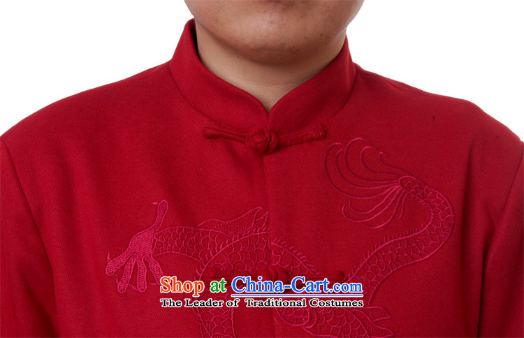 Men's spring and autumn sureyou new replacing Men's Mock-Neck tray snap leisure Tang dynasty Long-sleeve Tang blouses chest embroidered dragon 717 red 180 pictures, prices, brand platters! The elections are supplied in the national character of distribution, so action, buy now enjoy more preferential! As soon as possible.