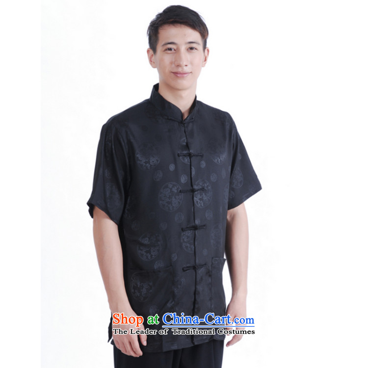 It new summer 2014 Men's Mock-Neck Tang dynasty disc detained Men's Shirt stylish pocket 9 has the short-sleeved shirt, beige XXXL 17 pictures, prices, brand platters! The elections are supplied in the national character of distribution, so action, buy now enjoy more preferential! As soon as possible.