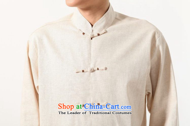 It new fall stylish in older men improved load father Mock-neck Tang dynasty solid color cotton linen long-sleeved shirt - 1 M Gray Photo, prices, brand platters! The elections are supplied in the national character of distribution, so action, buy now enjoy more preferential! As soon as possible.