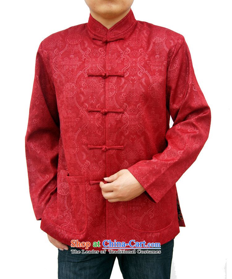 Mr Rafael Hui, the British sureyou genuine men new men casual male Chinese Tang dynasty collar double fish patterns jacket, dark red 175 1155 picture, prices, brand platters! The elections are supplied in the national character of distribution, so action, buy now enjoy more preferential! As soon as possible.
