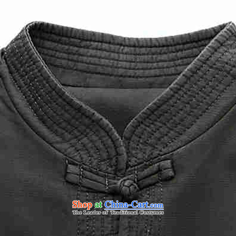 Hei concentric men new men casual male Chinese Tang dynasty collar pure cotton waffle jacket , dark blue-hi concentric , , , shopping on the Internet