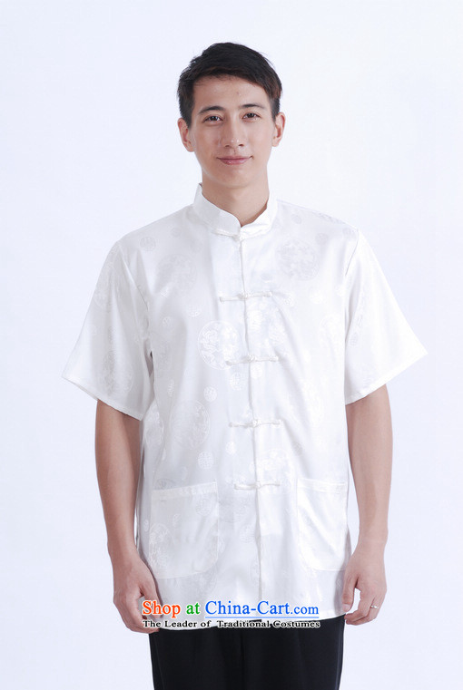 To Jing Ge older men summer Tang Dynasty Chinese women had improved the Tang dynasty men's large short-sleeved white men XXXL picture, prices, brand platters! The elections are supplied in the national character of distribution, so action, buy now enjoy more preferential! As soon as possible.