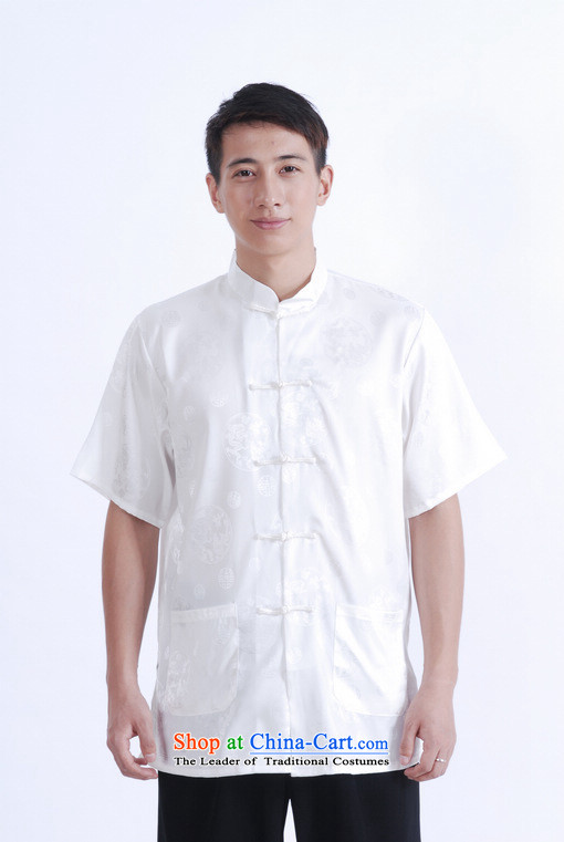 To Jing Ge older men summer Tang Dynasty Chinese women had improved the Tang dynasty men's large short-sleeved white men XXXL picture, prices, brand platters! The elections are supplied in the national character of distribution, so action, buy now enjoy more preferential! As soon as possible.