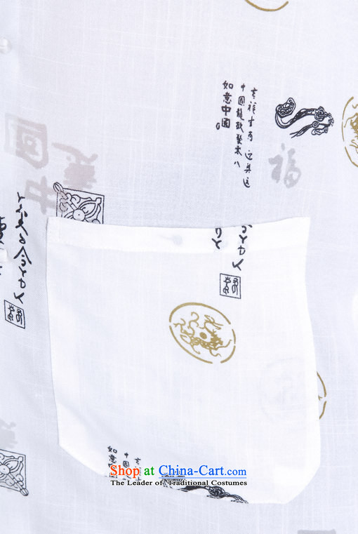 To Jing Ge older men summer Tang Dynasty Chinese improved Ma Tang dynasty men's large short-sleeved White XXL images of men, prices, brand platters! The elections are supplied in the national character of distribution, so action, buy now enjoy more preferential! As soon as possible.