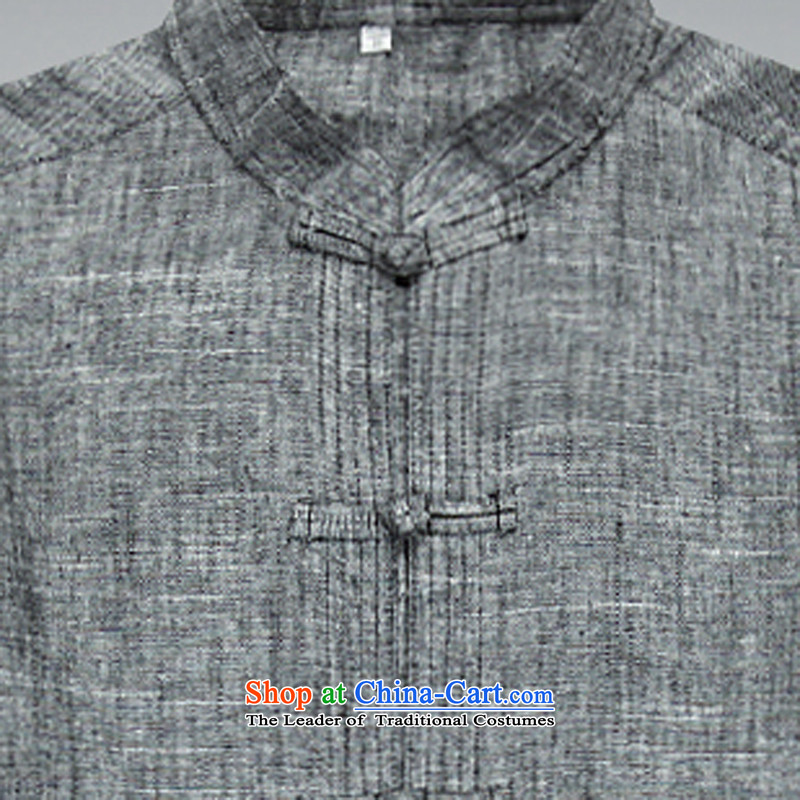 Hei concentric spring and summer 2015 high-end men in smart casual older Tang dynasty cotton linen short-sleeved father boxed packaged set of S-hi concentric Gray , , , shopping on the Internet