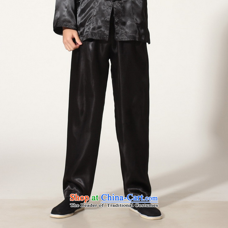 C.o.d. freezing it offer new men with solid color damask Tang Chi-Tang Dynasty Chinese Kung Fu Netherlands kit two male 0 black XL, floral shopping on the Internet has been pressed.